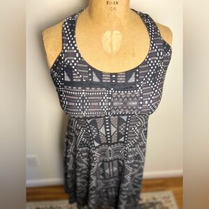 Prana black and white medium dress w/built in bra support